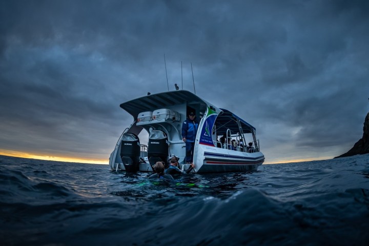 a small boat in a body of water