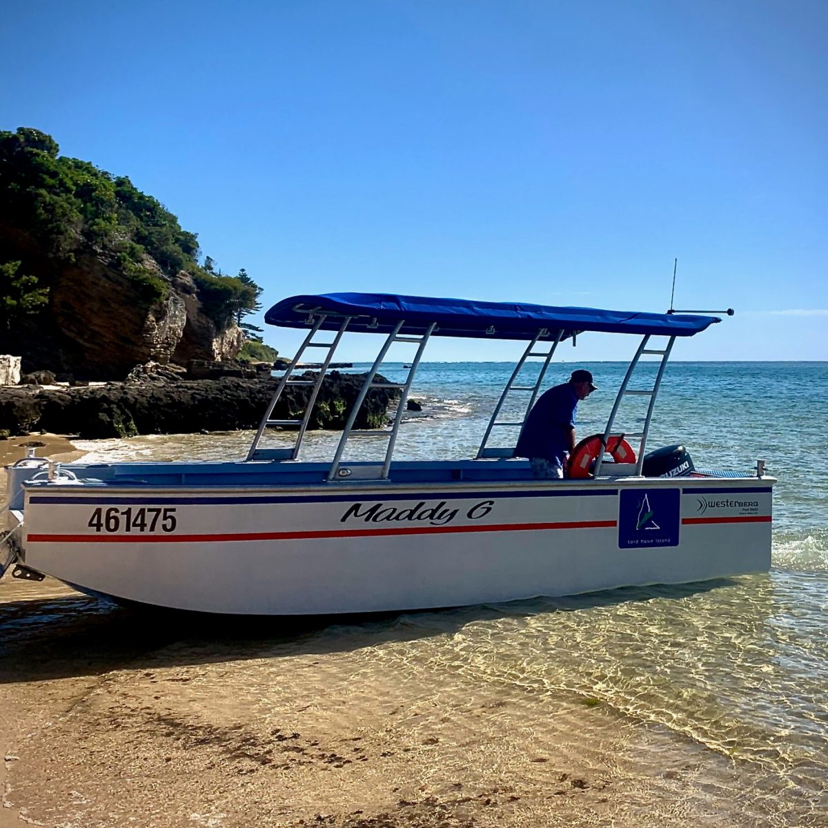 a small boat in a body of water